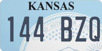 KS license plate 144BZQ