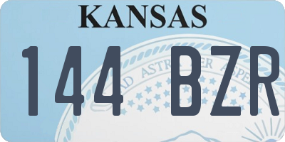 KS license plate 144BZR