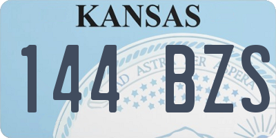 KS license plate 144BZS