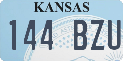 KS license plate 144BZU