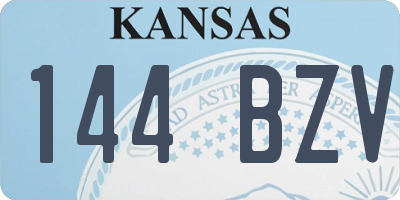 KS license plate 144BZV