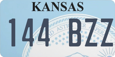 KS license plate 144BZZ