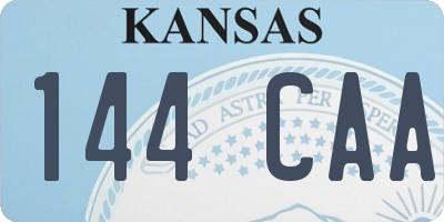 KS license plate 144CAA