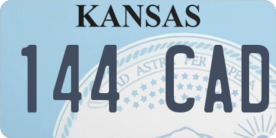 KS license plate 144CAD