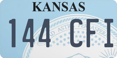 KS license plate 144CFI