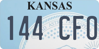 KS license plate 144CFO