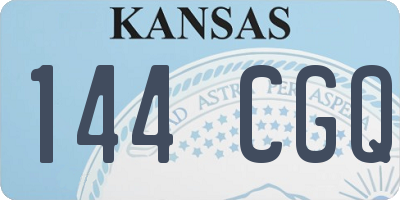 KS license plate 144CGQ