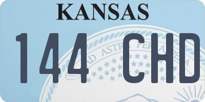 KS license plate 144CHD