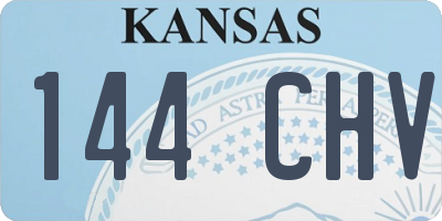 KS license plate 144CHV