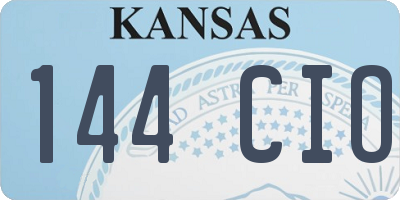 KS license plate 144CIO