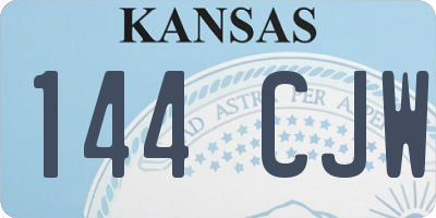 KS license plate 144CJW