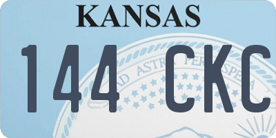 KS license plate 144CKC