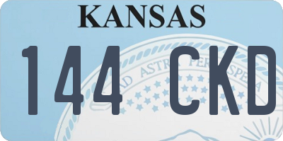 KS license plate 144CKD