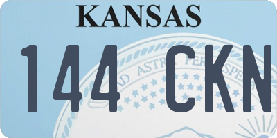 KS license plate 144CKN
