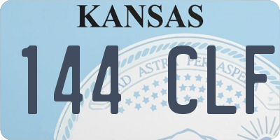 KS license plate 144CLF
