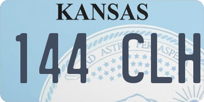 KS license plate 144CLH