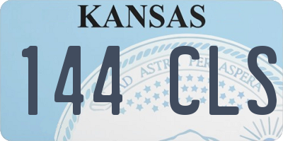 KS license plate 144CLS