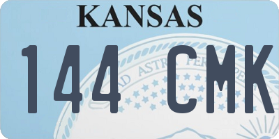 KS license plate 144CMK