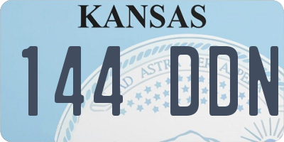KS license plate 144DDN