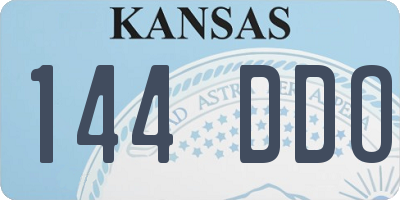 KS license plate 144DDO