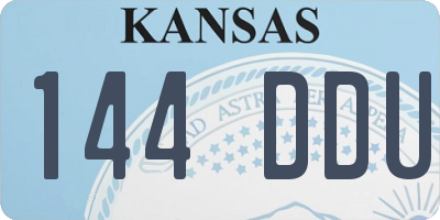 KS license plate 144DDU
