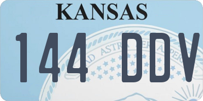 KS license plate 144DDV