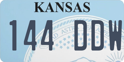 KS license plate 144DDW