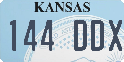 KS license plate 144DDX