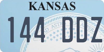 KS license plate 144DDZ