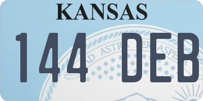 KS license plate 144DEB