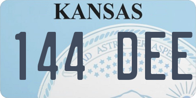 KS license plate 144DEE