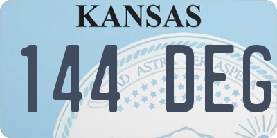 KS license plate 144DEG