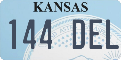 KS license plate 144DEL