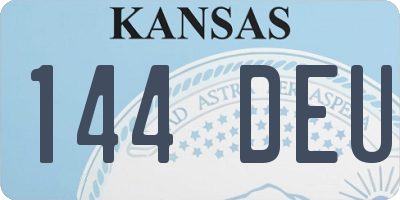 KS license plate 144DEU
