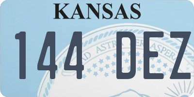 KS license plate 144DEZ