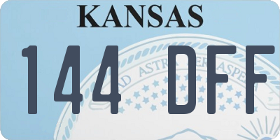 KS license plate 144DFF