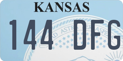KS license plate 144DFG