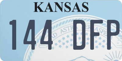 KS license plate 144DFP