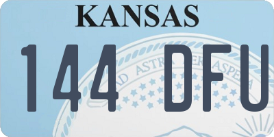 KS license plate 144DFU