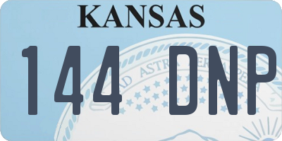KS license plate 144DNP