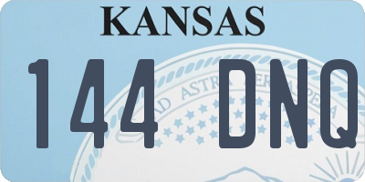 KS license plate 144DNQ