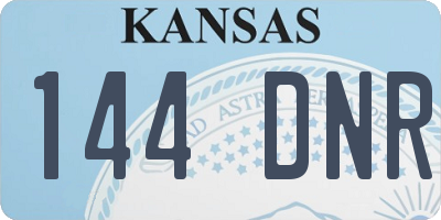 KS license plate 144DNR