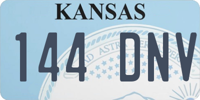 KS license plate 144DNV