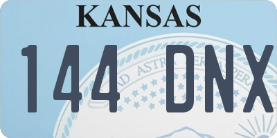 KS license plate 144DNX