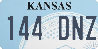 KS license plate 144DNZ