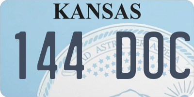KS license plate 144DOC