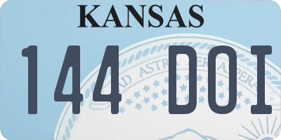 KS license plate 144DOI