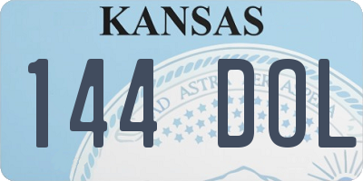 KS license plate 144DOL