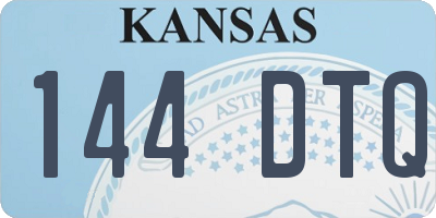 KS license plate 144DTQ