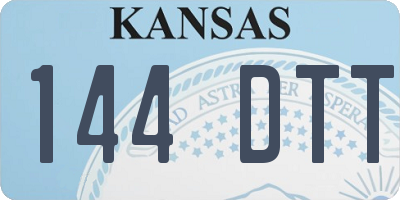 KS license plate 144DTT